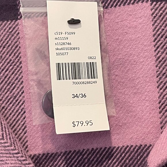 NWT Lane Bryant Womens Purple, lilac Flannel Plaid Button-Up Shirt 34/36, 6X NEW - Picture 3 of 10